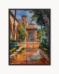 Marrakech – Palace Courtyard framed canvas print, product packshot