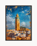 Casablanca – Hassan II Mosque framed canvas print, product packshot