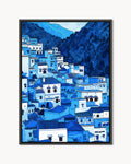 Chefchaouen – Blue Medina framed canvas print, product packshot