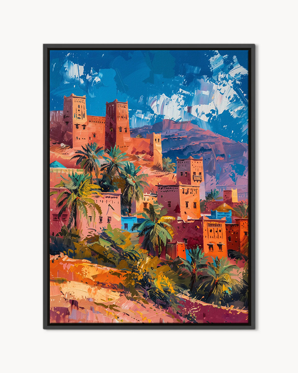 Ouarzazate – Kasbah Hillside framed canvas print, product packshot