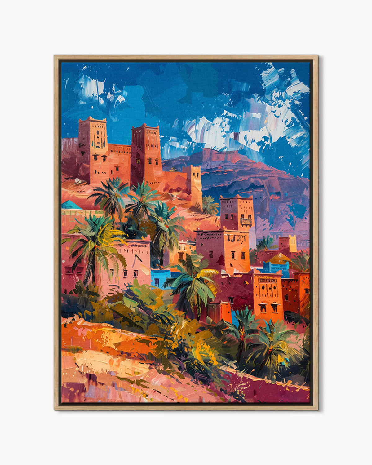 Ouarzazate – Kasbah Hillside framed canvas print, product packshot