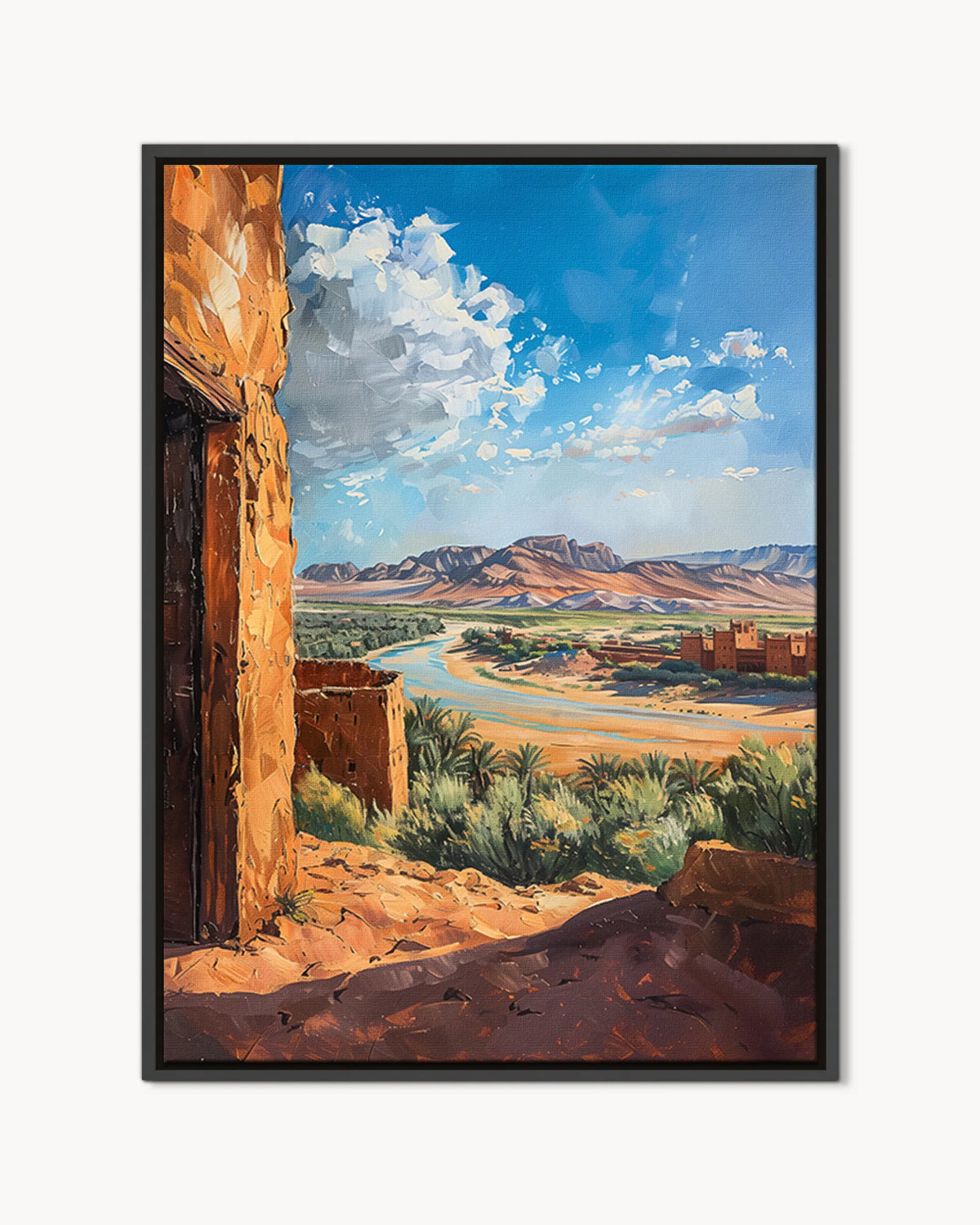 Ouarzazate – Valley of the Kasbahs framed canvas print, product packshot