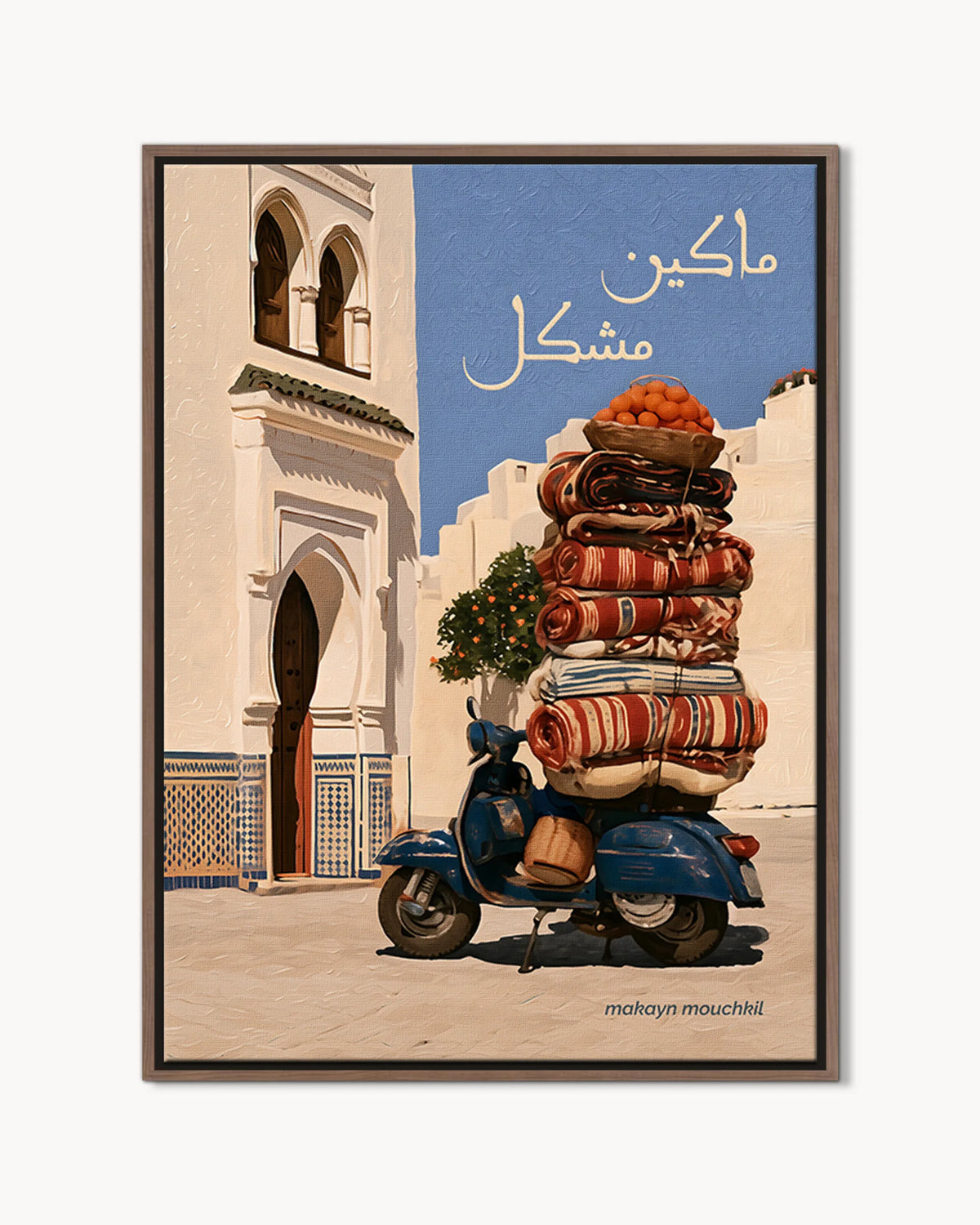 Everything's Fine – The Overloaded Scooter framed canvas print, product packshot