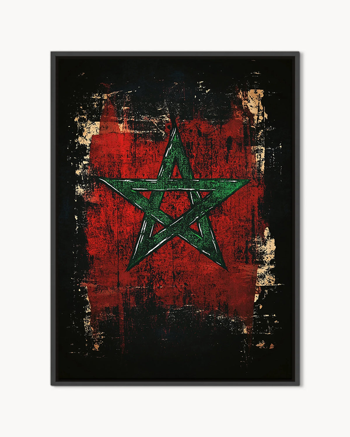 Flag – Dark Grunge framed canvas print, product packshot