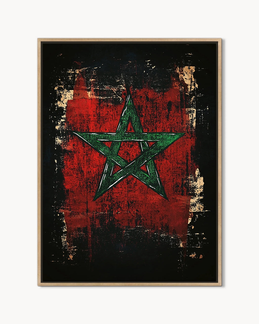 Flag – Dark Grunge framed canvas print, product packshot