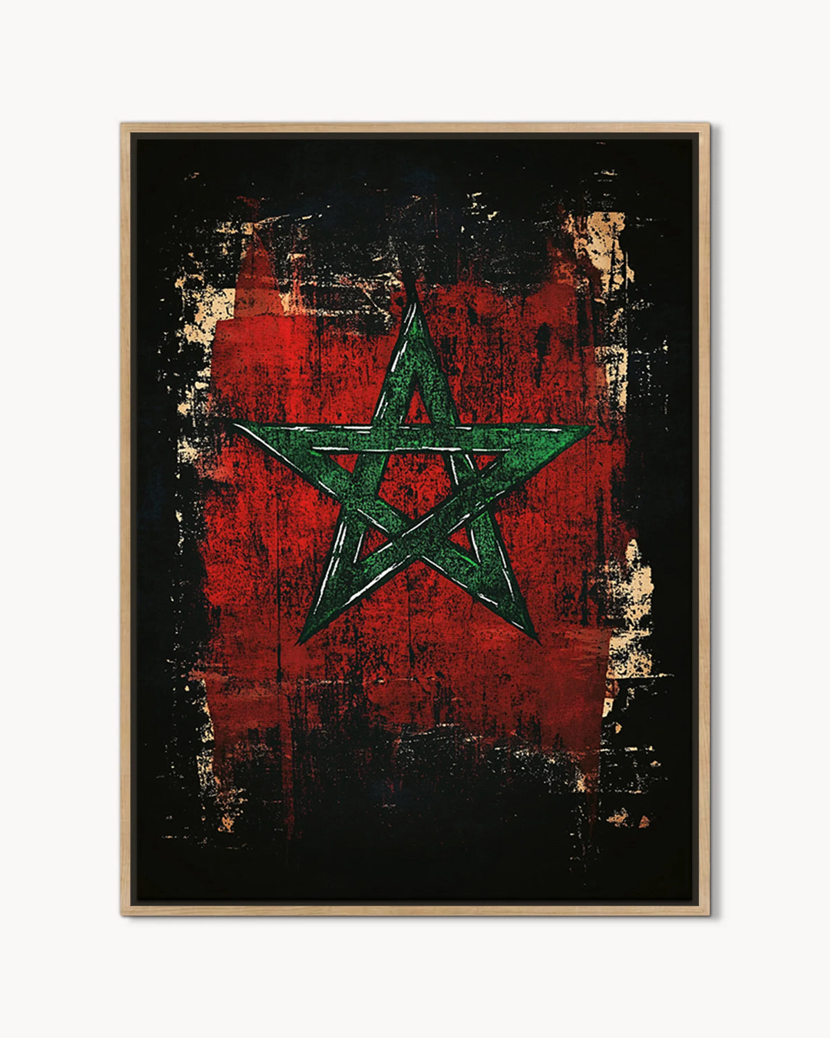 Flag – Dark Grunge framed canvas print, product packshot