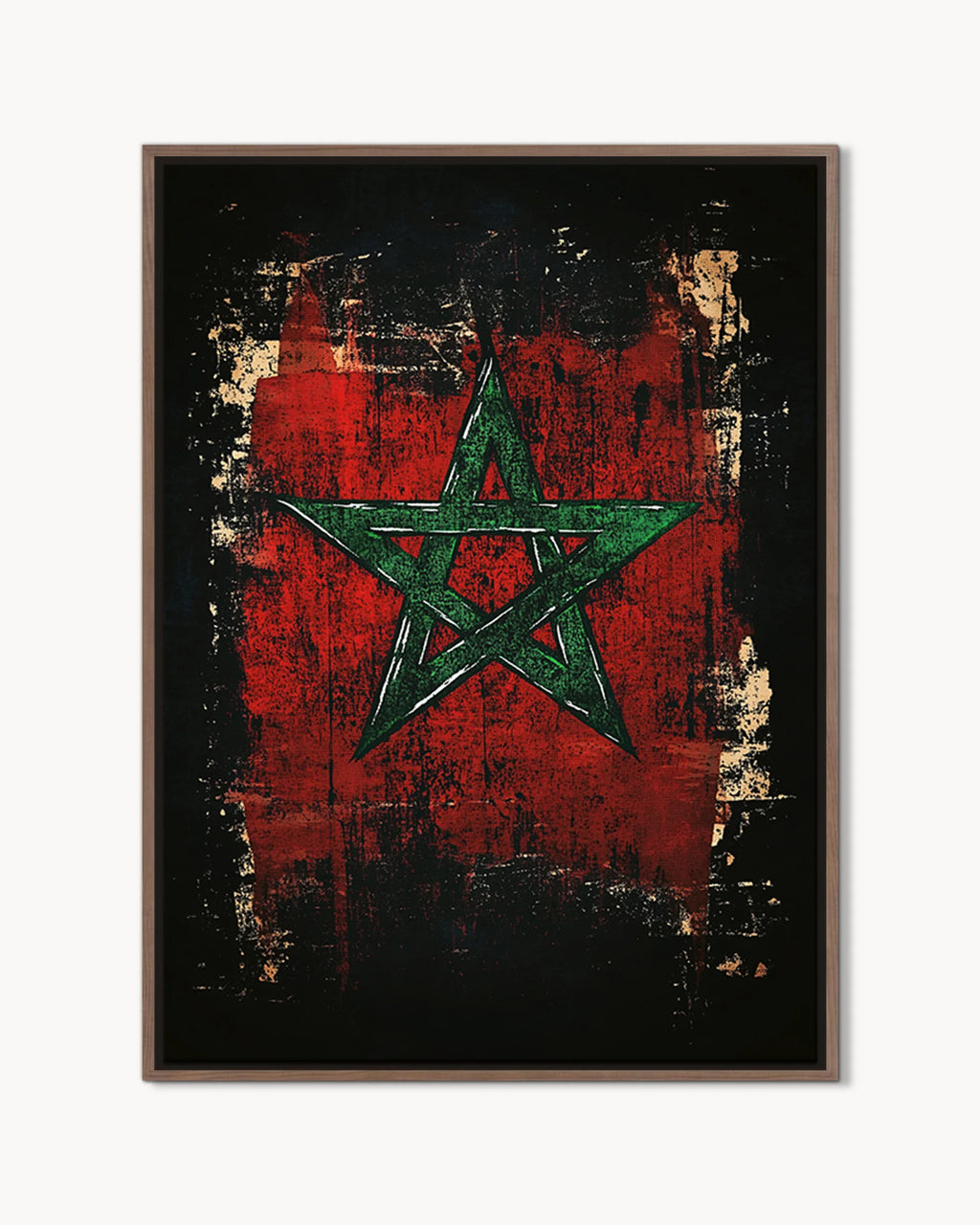 Flag – Dark Grunge framed canvas print, product packshot