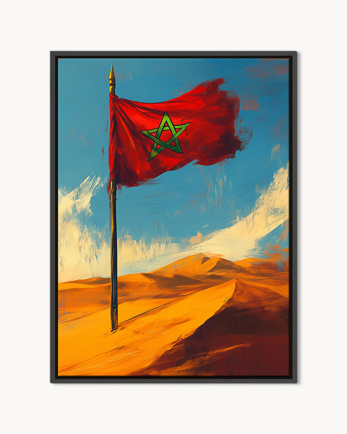 Flag – Sahara Dunes framed canvas print, product packshot