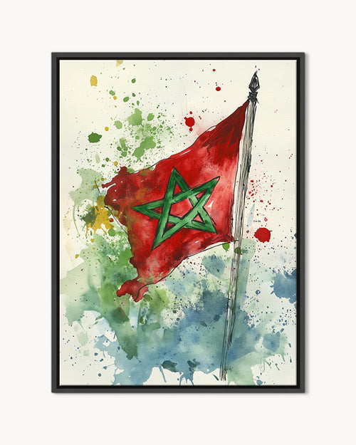 Flag – Watercolour Breeze framed canvas print, product packshot