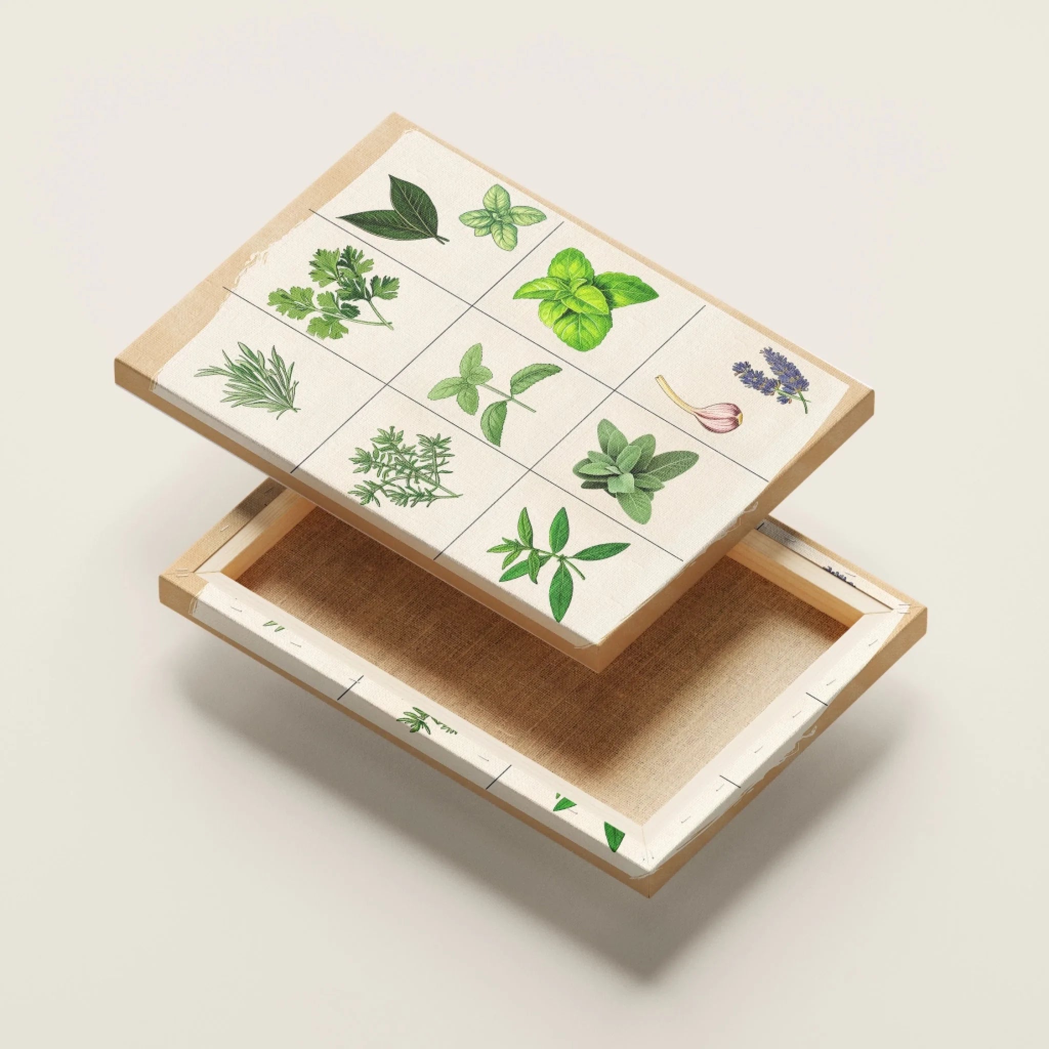 High-resolution visual of the Moroccan culinary herbs wall art, shown either in a stylish interior setting or as a detailed product mockup.