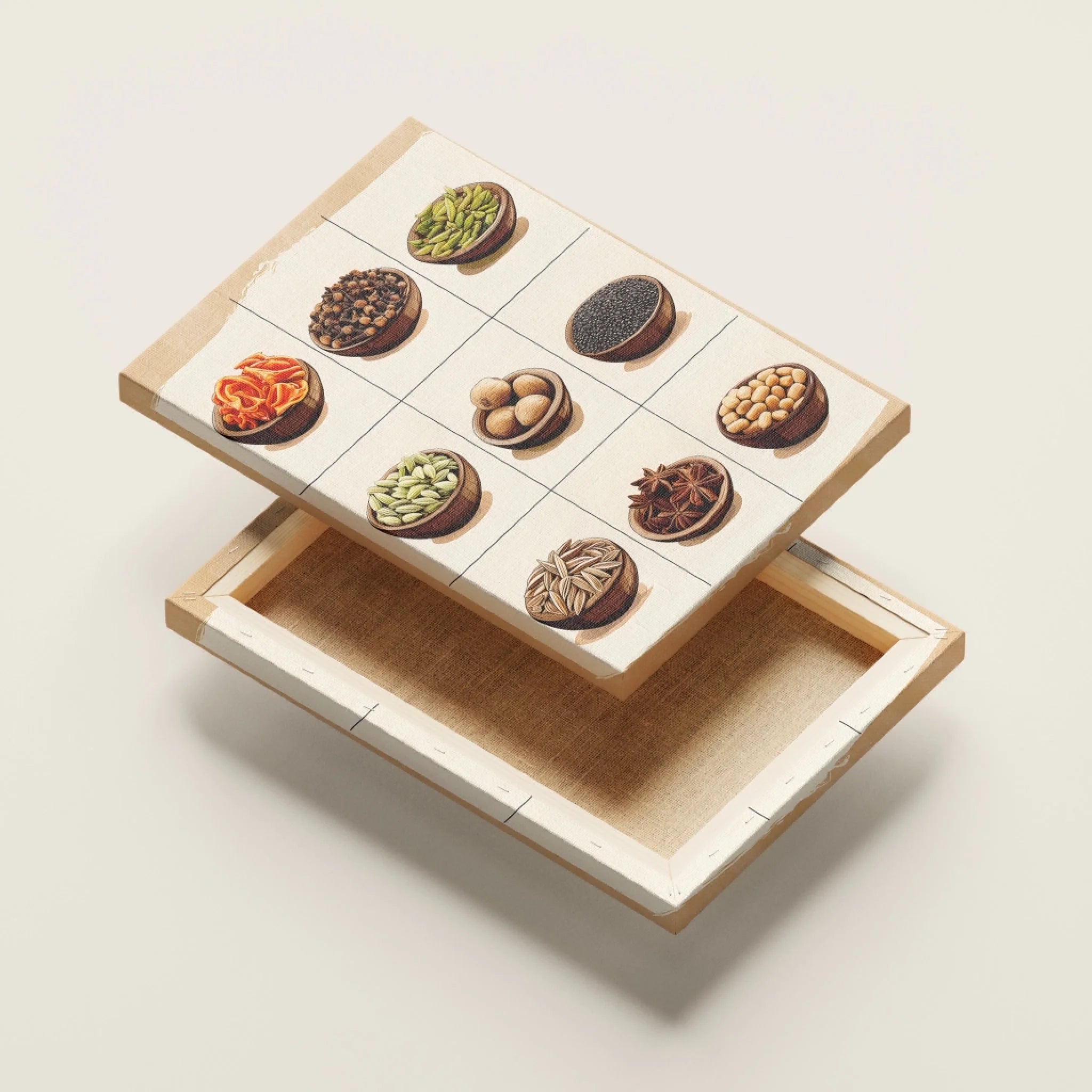 High-resolution visual of the Moroccan aromatic spices wall art, shown either in a stylish interior setting or as a detailed product mockup.