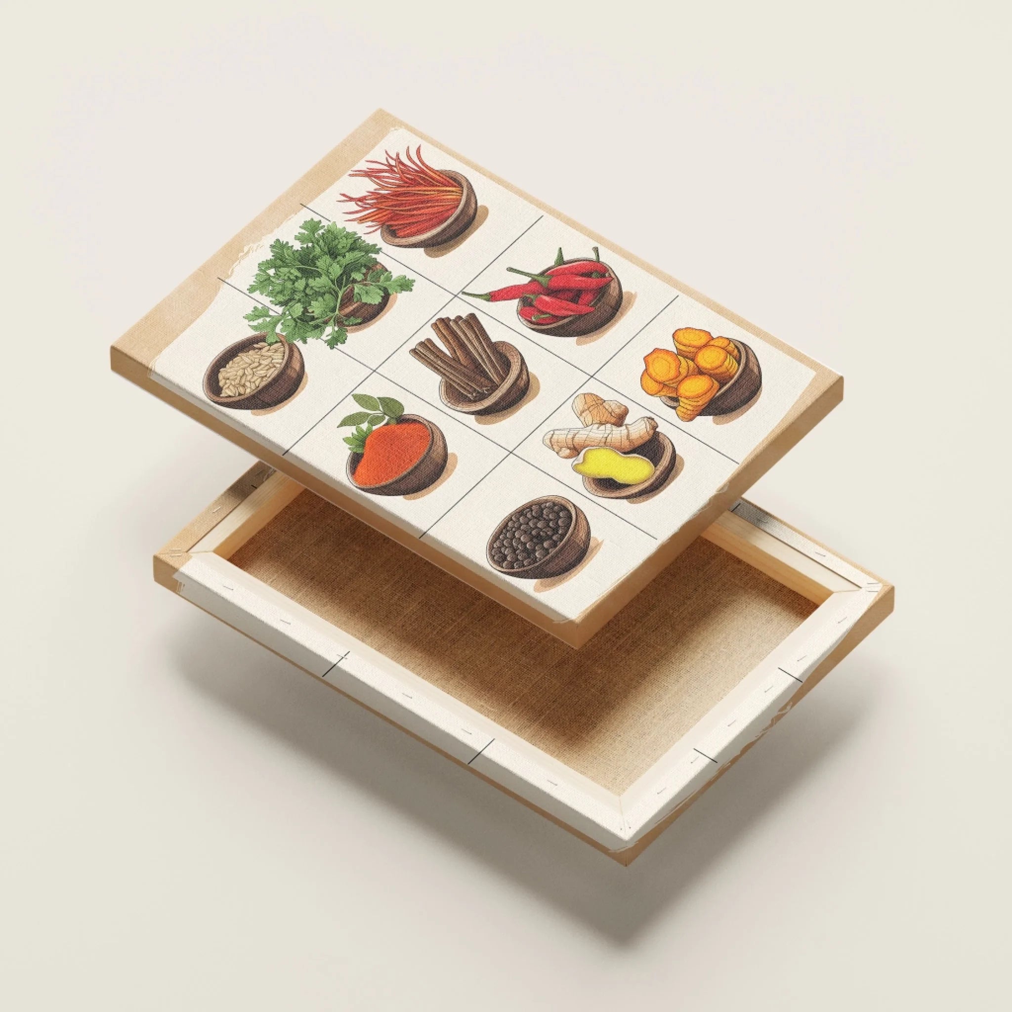 High-resolution visual of the Moroccan classic spices wall art, shown either in a stylish interior setting or as a detailed product mockup.