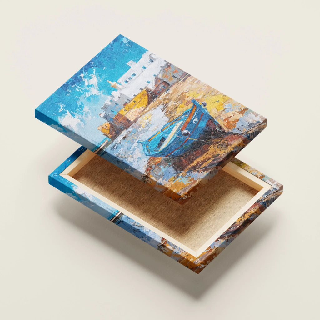 High-resolution visual of the Essaouira wall art, shown either in a stylish interior setting or as a detailed product mockup.