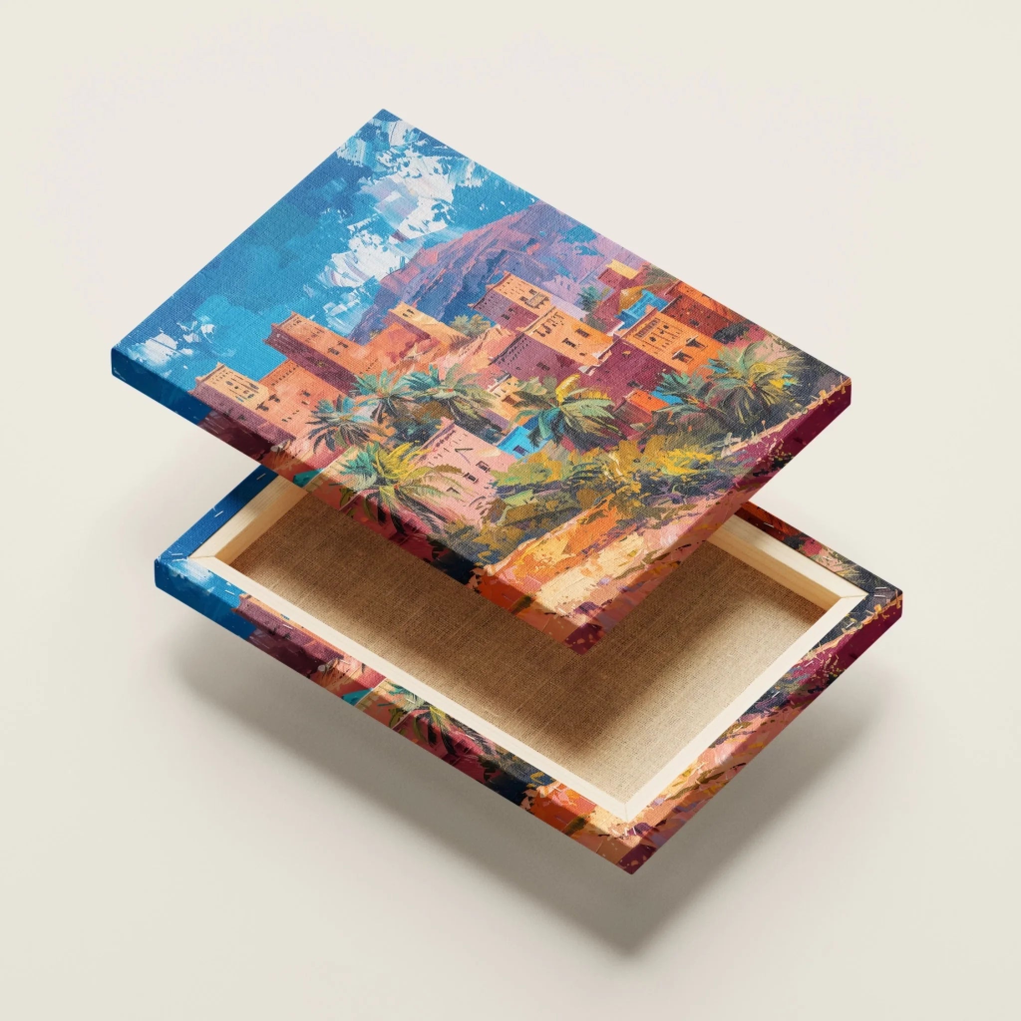 High-resolution visual of the Ouarzazate wall art, shown either in a stylish interior setting or as a detailed product mockup.