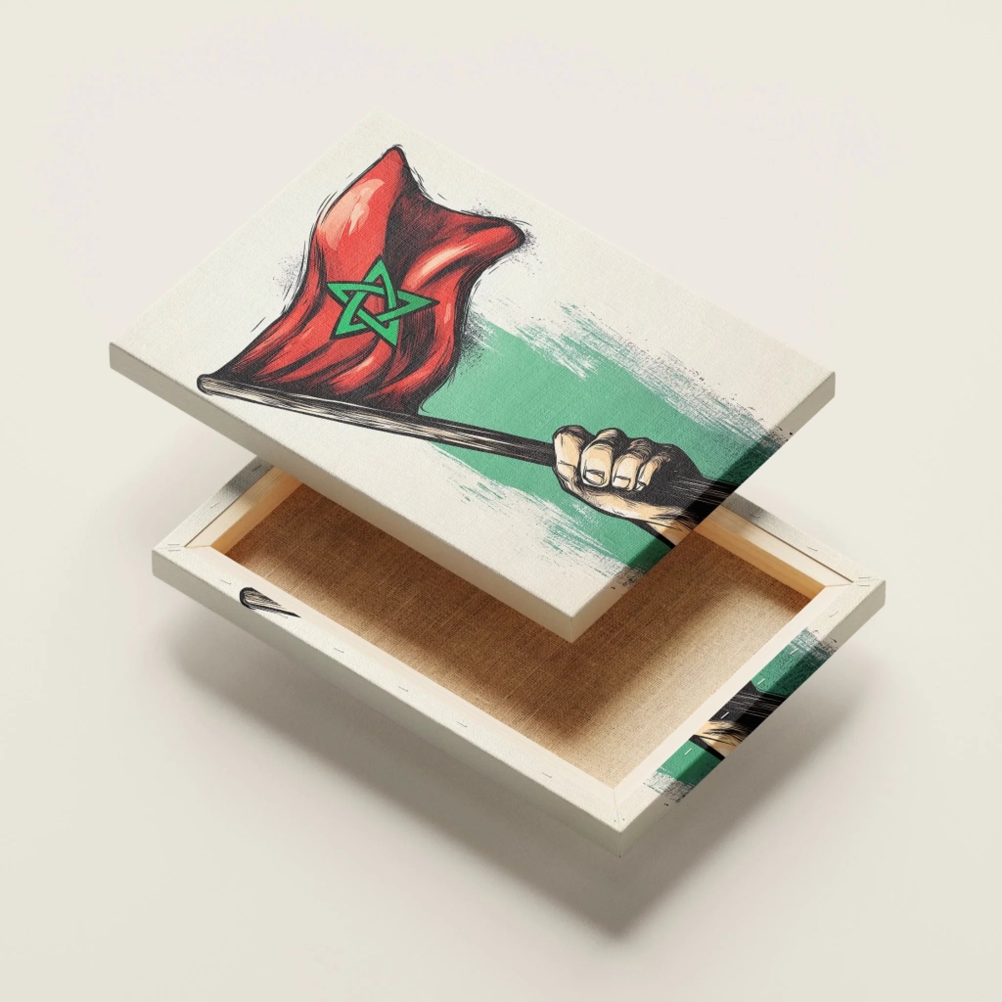 High-resolution visual of the Pole flags wall art, shown either in a stylish interior setting or as a detailed product mockup.