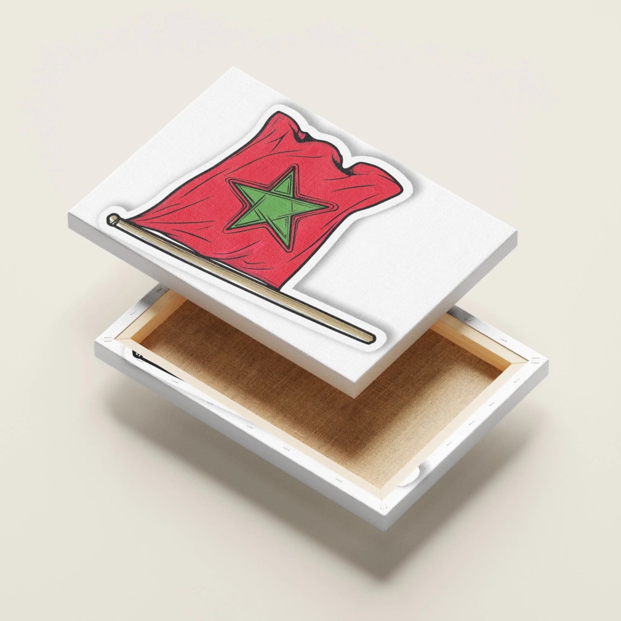 High-resolution visual of the Sticker flags wall art, shown either in a stylish interior setting or as a detailed product mockup.
