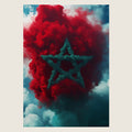 High-resolution visual of the Smoke flags wall art, shown either in a stylish interior setting or as a detailed product mockup.