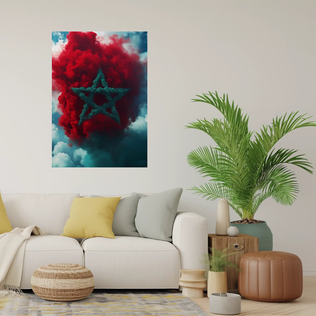 High-resolution visual of the Smoke flags wall art, shown either in a stylish interior setting or as a detailed product mockup.
