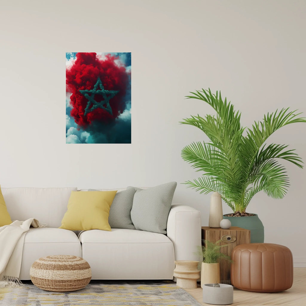 High-resolution visual of the Smoke flags wall art, shown either in a stylish interior setting or as a detailed product mockup.