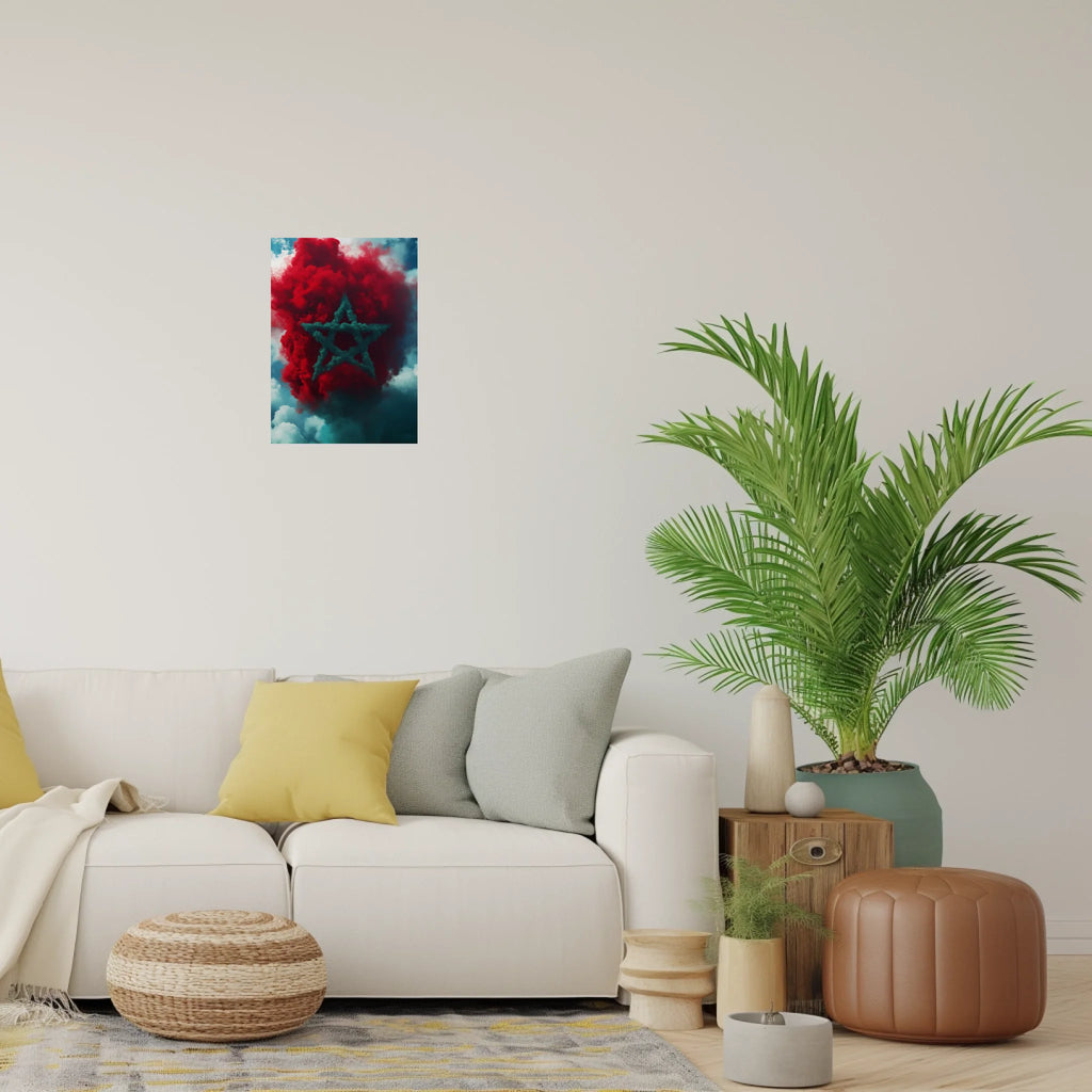 High-resolution visual of the Smoke flags wall art, shown either in a stylish interior setting or as a detailed product mockup.