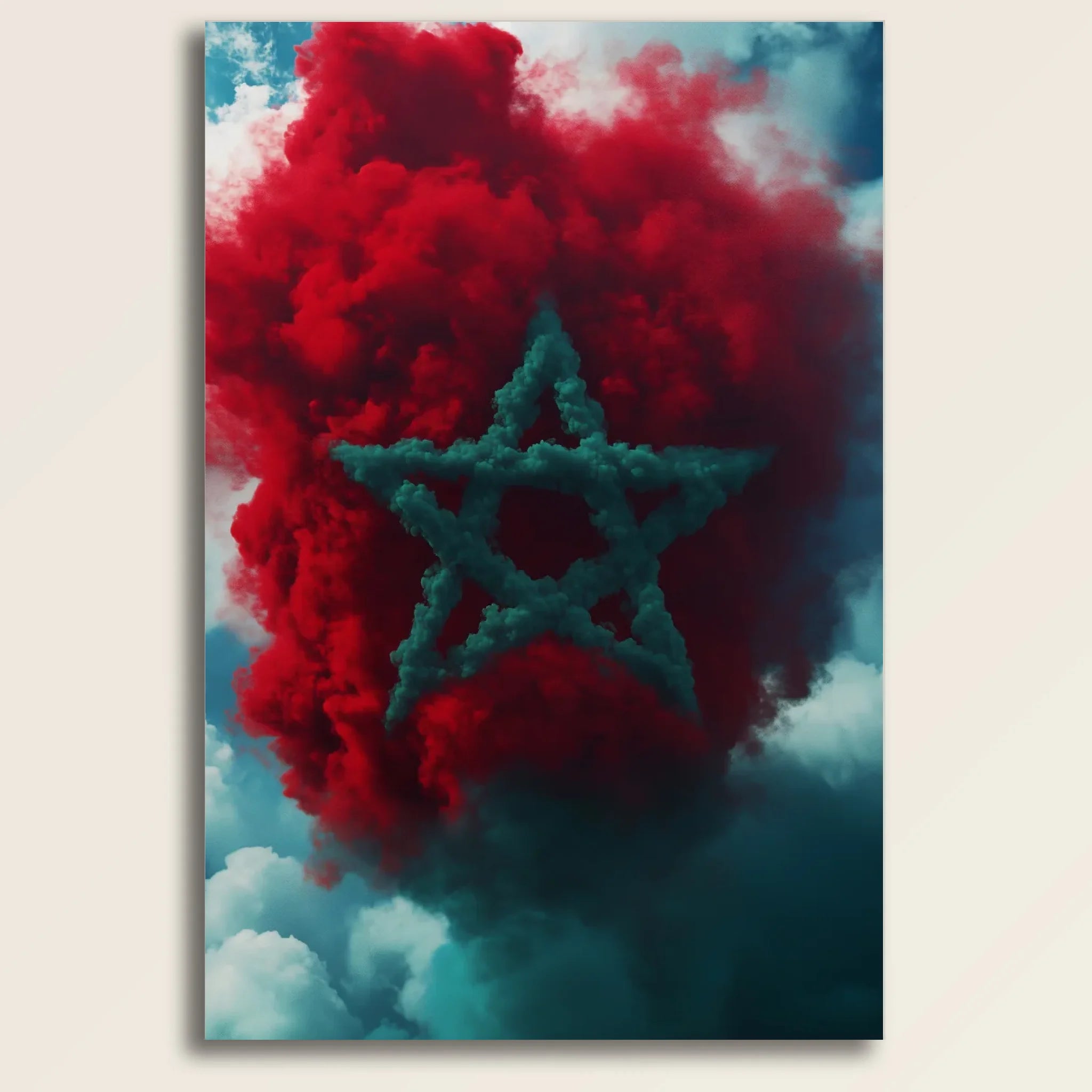 High-resolution visual of the Smoke flags wall art, shown either in a stylish interior setting or as a detailed product mockup.
