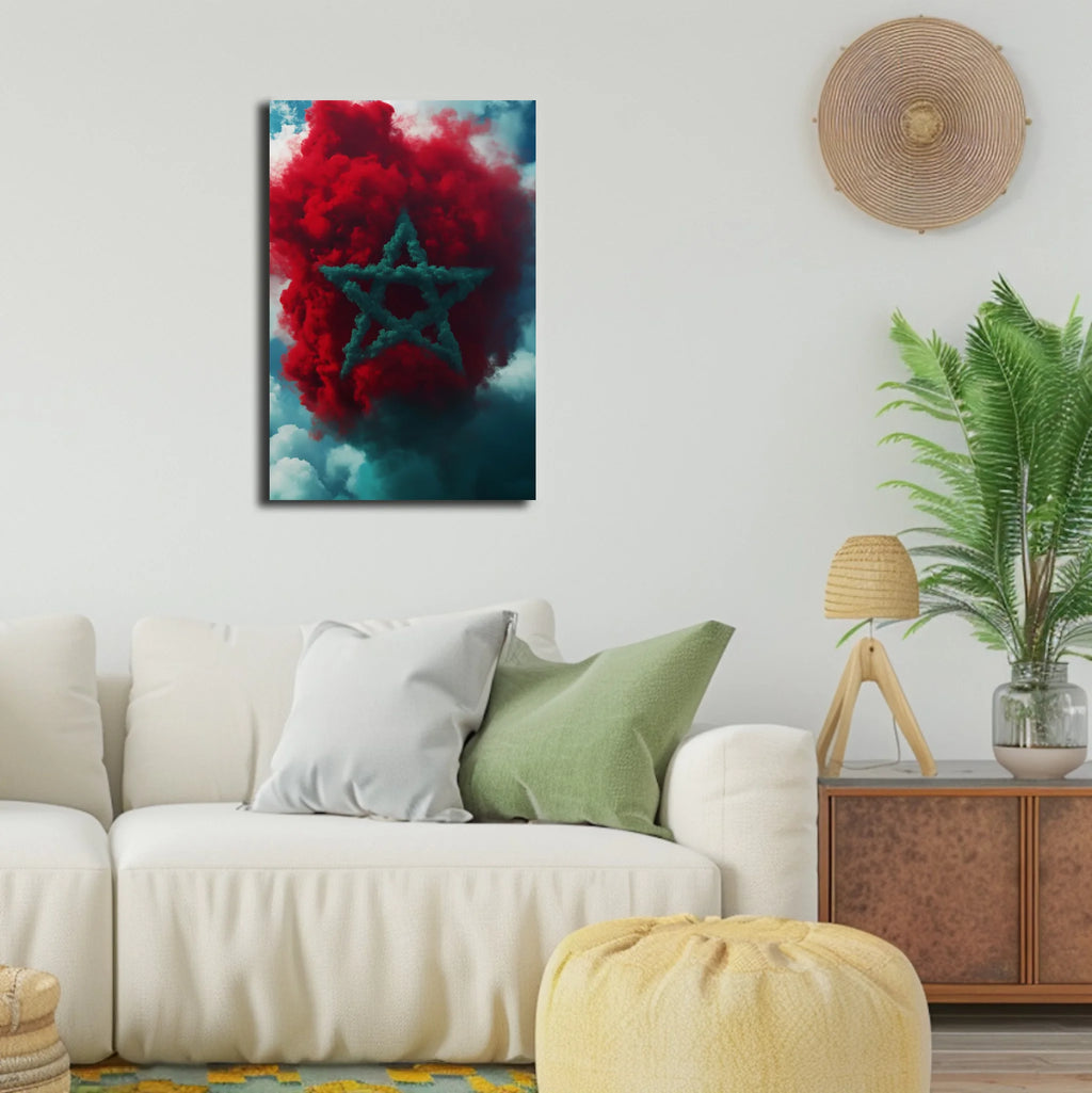 High-resolution visual of the Smoke flags wall art, shown either in a stylish interior setting or as a detailed product mockup.
