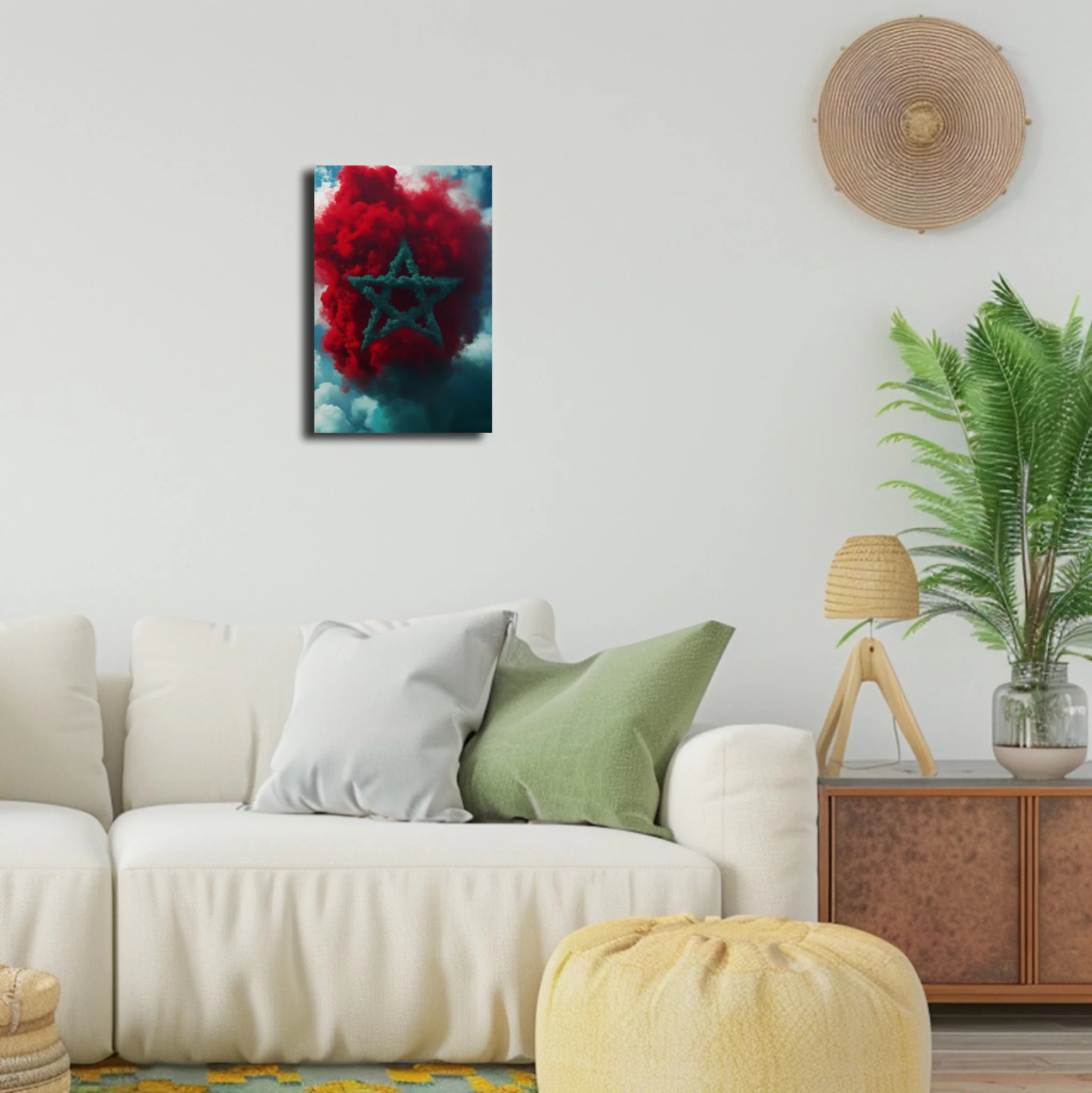 High-resolution visual of the Smoke flags wall art, shown either in a stylish interior setting or as a detailed product mockup.