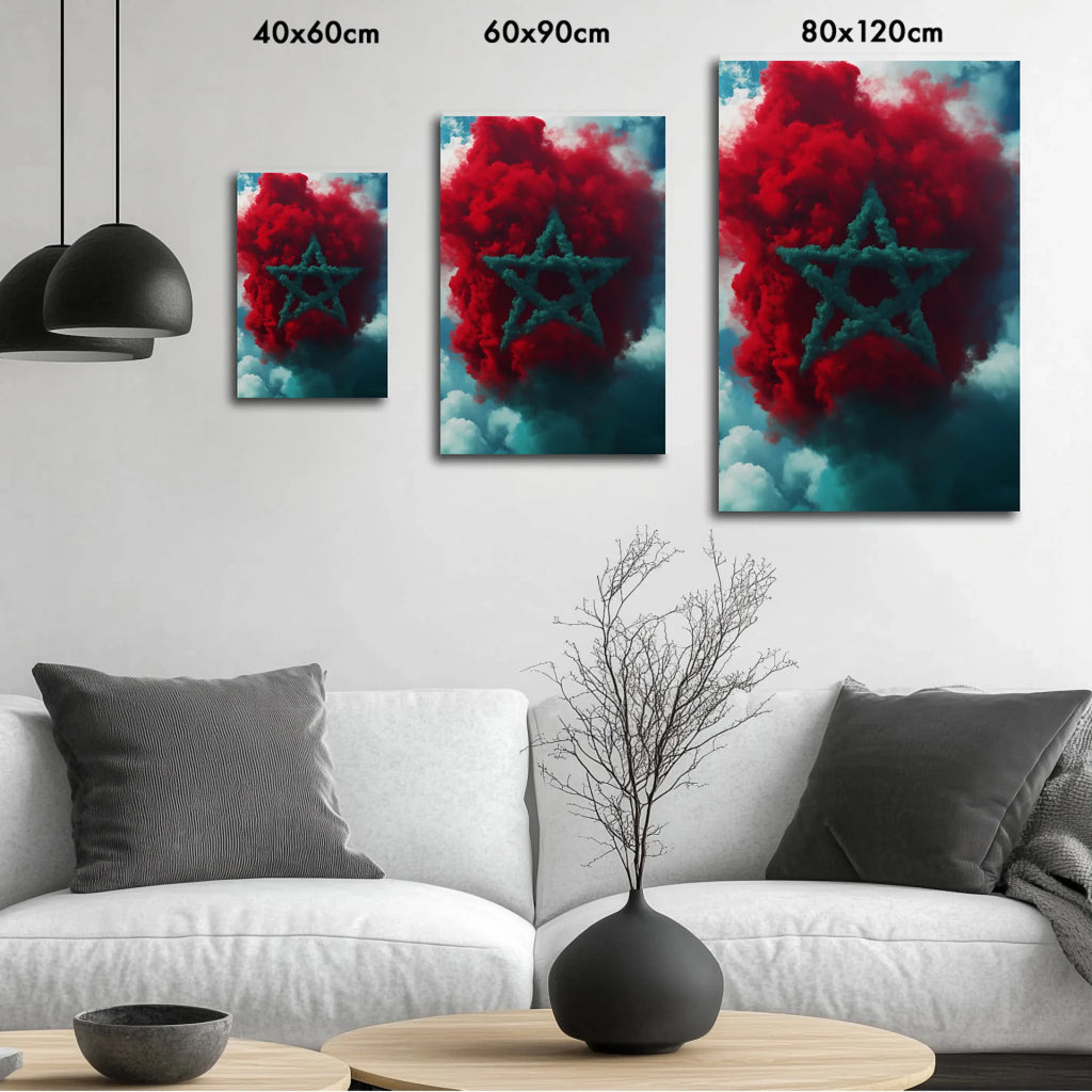 High-resolution visual of the Smoke flags wall art, shown either in a stylish interior setting or as a detailed product mockup.
