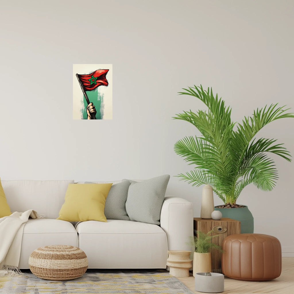 High-resolution visual of the Pole flags wall art, shown either in a stylish interior setting or as a detailed product mockup.