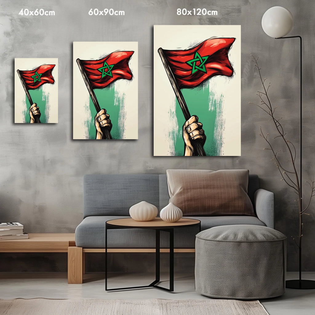 High-resolution visual of the Pole flags wall art, shown either in a stylish interior setting or as a detailed product mockup.