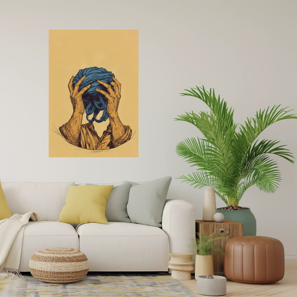High-resolution visual of the Jma3 rask – Get Your Head Straight wall art, shown either in a stylish interior setting or as a detailed product mockup.
