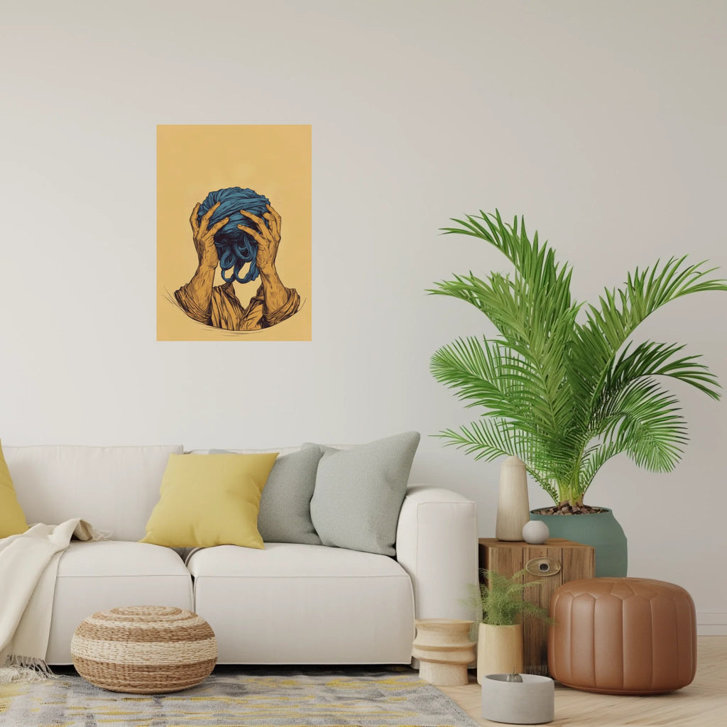 High-resolution visual of the Jma3 rask – Get Your Head Straight wall art, shown either in a stylish interior setting or as a detailed product mockup.
