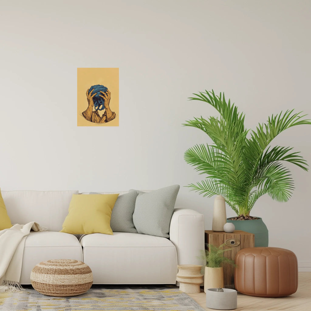 High-resolution visual of the Jma3 rask – Get Your Head Straight wall art, shown either in a stylish interior setting or as a detailed product mockup.