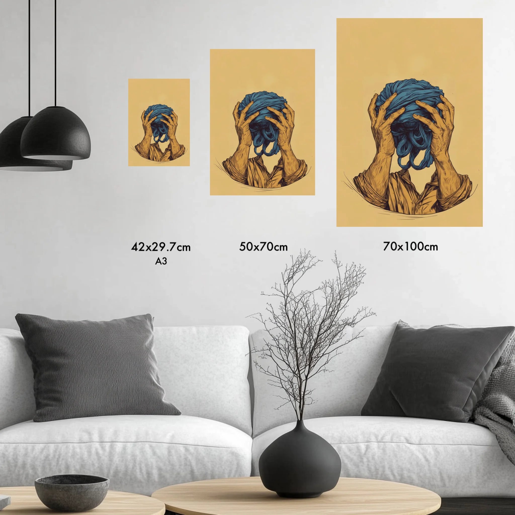 High-resolution visual of the Jma3 rask – Get Your Head Straight wall art, shown either in a stylish interior setting or as a detailed product mockup.