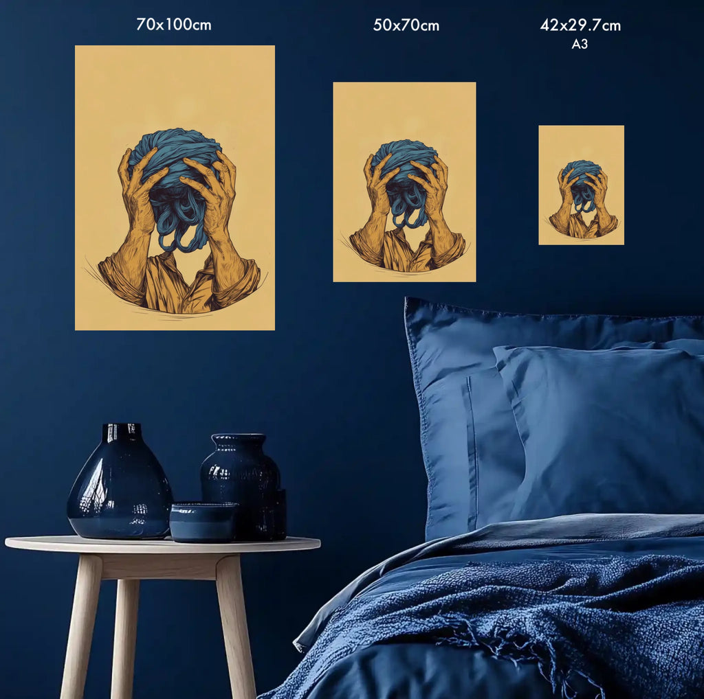 High-resolution visual of the Jma3 rask – Get Your Head Straight wall art, shown either in a stylish interior setting or as a detailed product mockup.