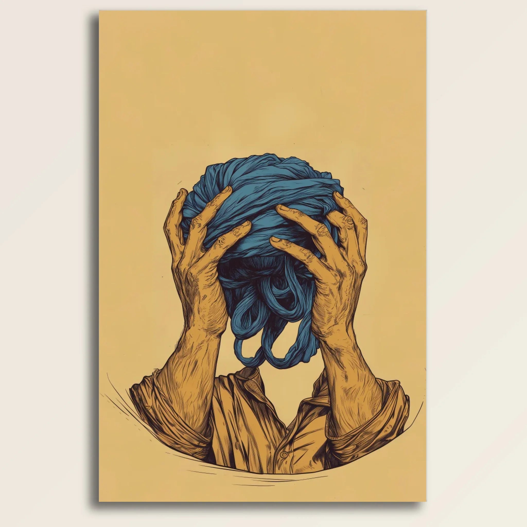 High-resolution visual of the Jma3 rask – Get Your Head Straight wall art, shown either in a stylish interior setting or as a detailed product mockup.