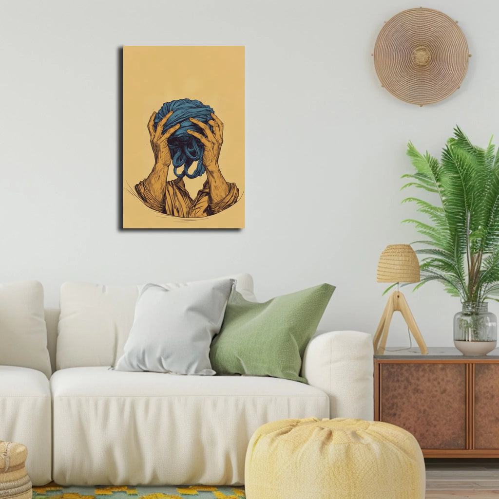 High-resolution visual of the Jma3 rask – Get Your Head Straight wall art, shown either in a stylish interior setting or as a detailed product mockup.