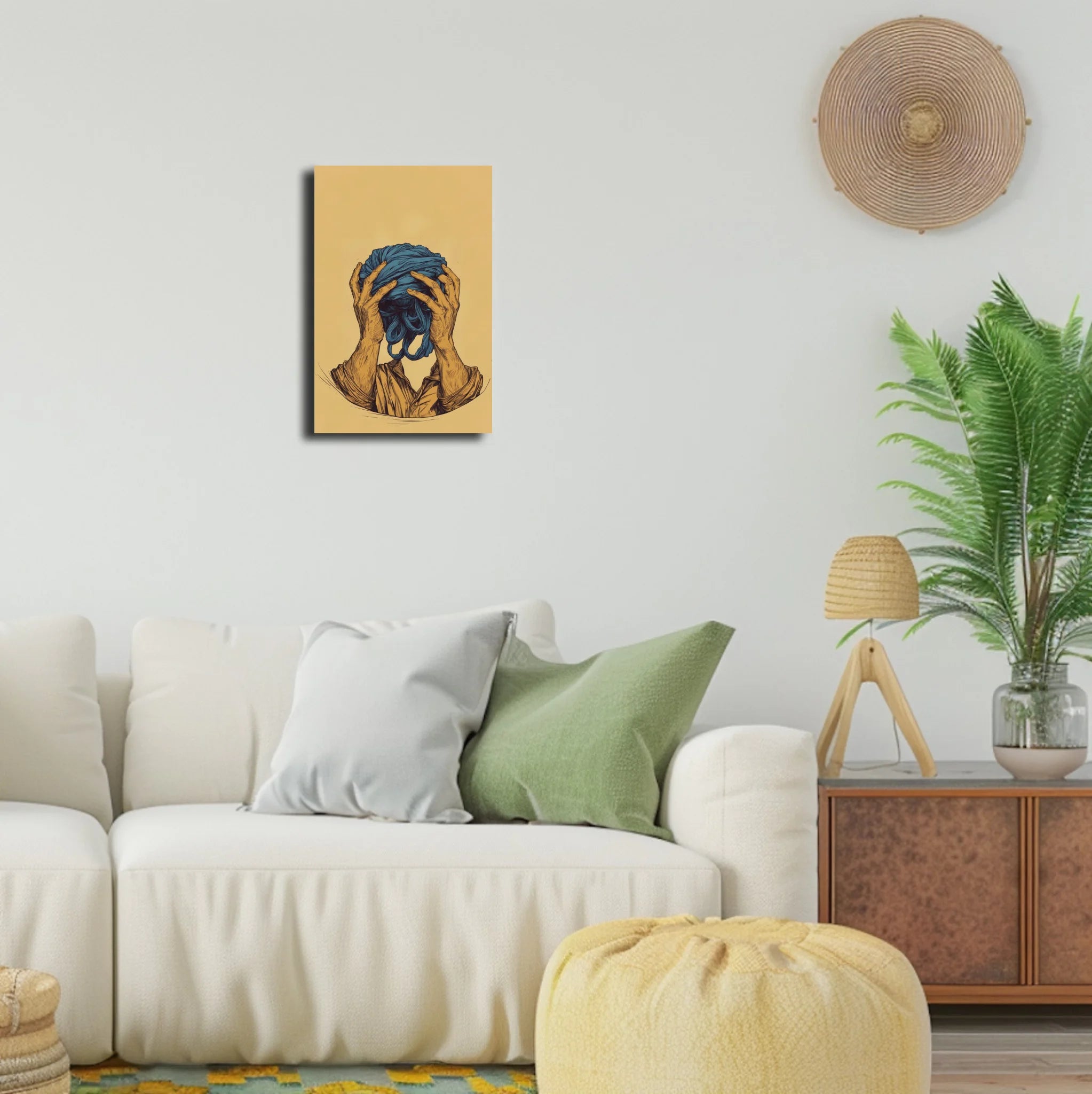High-resolution visual of the Jma3 rask – Get Your Head Straight wall art, shown either in a stylish interior setting or as a detailed product mockup.