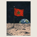High-resolution visual of the Sky/Moon flags wall art, shown either in a stylish interior setting or as a detailed product mockup.