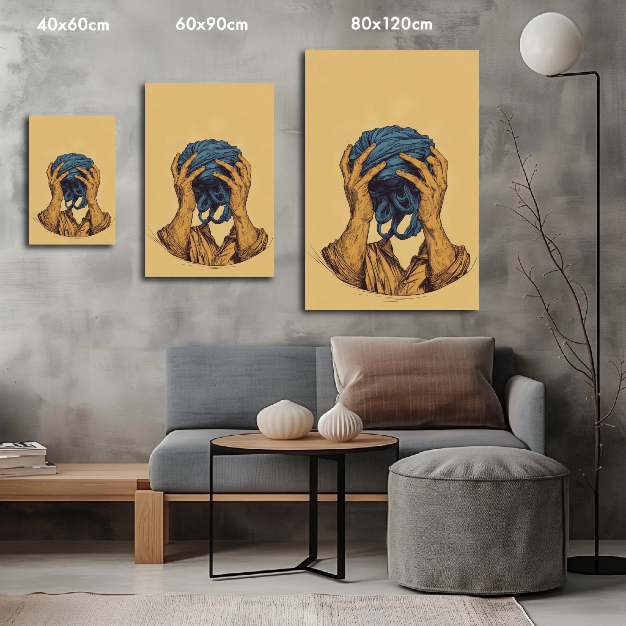 High-resolution visual of the Jma3 rask – Get Your Head Straight wall art, shown either in a stylish interior setting or as a detailed product mockup.