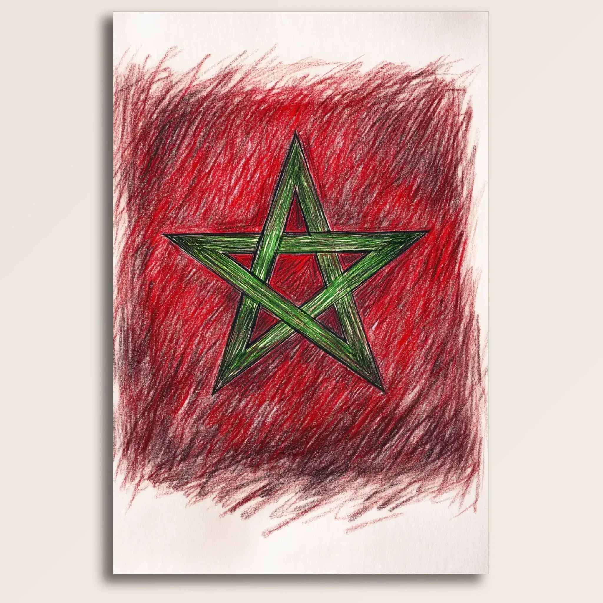 High-resolution visual of the Sketch flags wall art, shown either in a stylish interior setting or as a detailed product mockup.