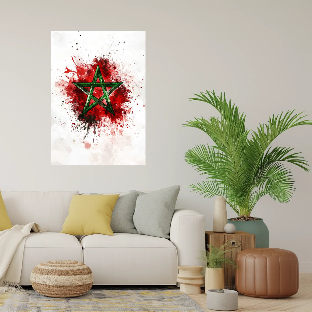 High-resolution visual of the Watercolor flags wall art, shown either in a stylish interior setting or as a detailed product mockup.