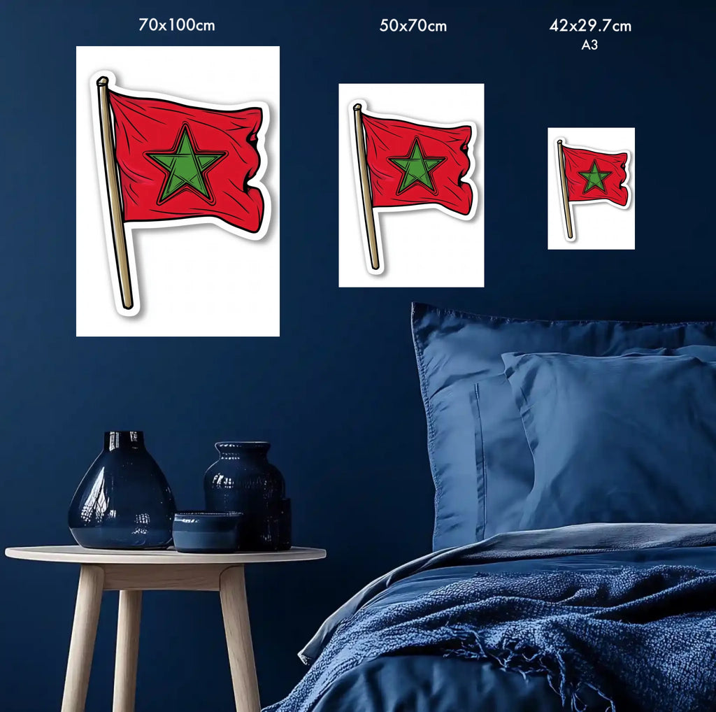 High-resolution visual of the Sticker flags wall art, shown either in a stylish interior setting or as a detailed product mockup.