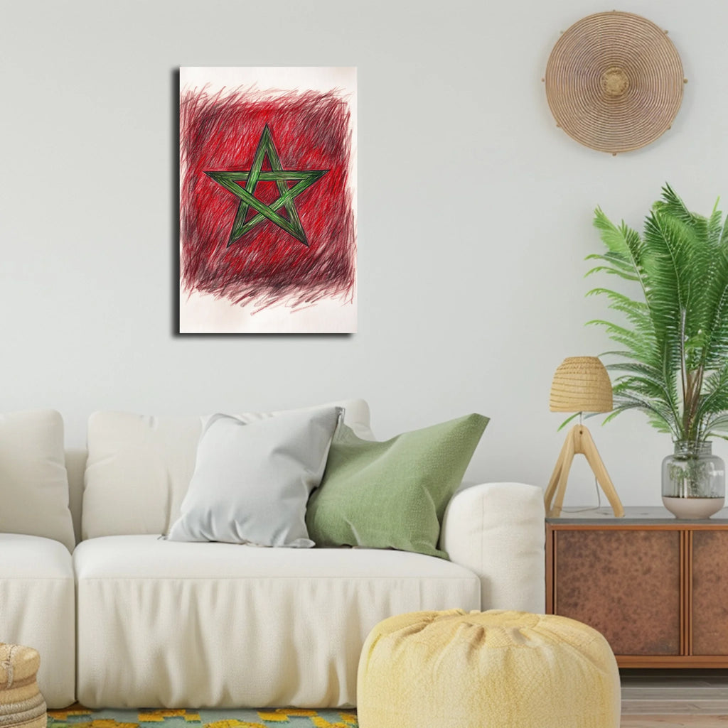 High-resolution visual of the Sketch flags wall art, shown either in a stylish interior setting or as a detailed product mockup.