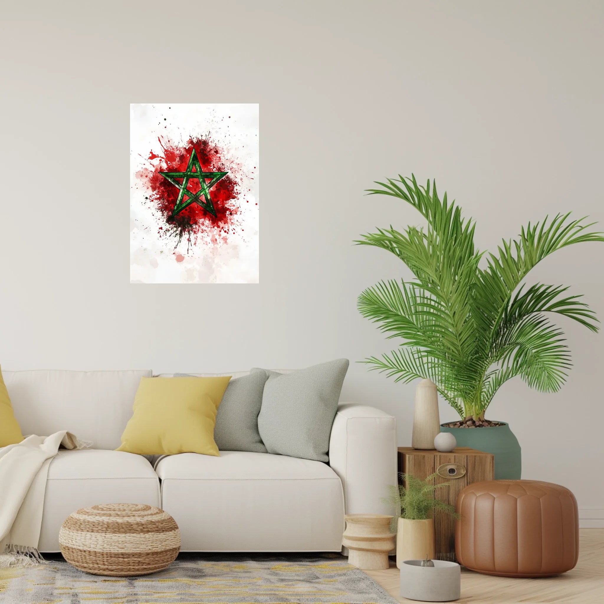 High-resolution visual of the Watercolor flags wall art, shown either in a stylish interior setting or as a detailed product mockup.