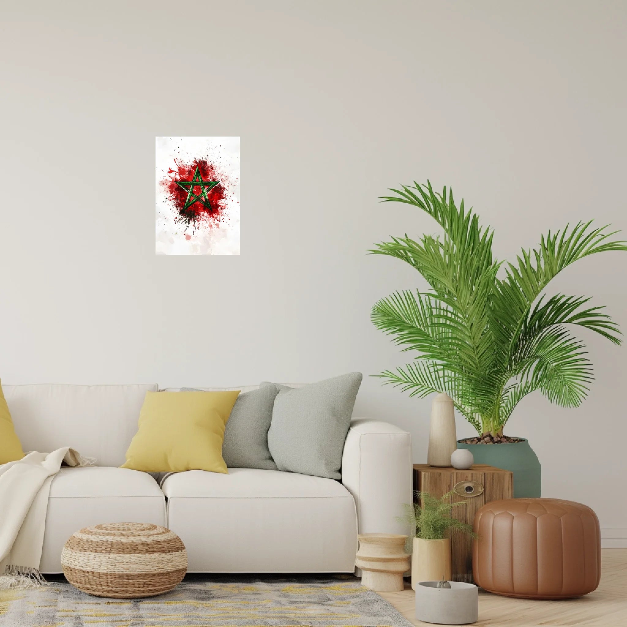 High-resolution visual of the Watercolor flags wall art, shown either in a stylish interior setting or as a detailed product mockup.