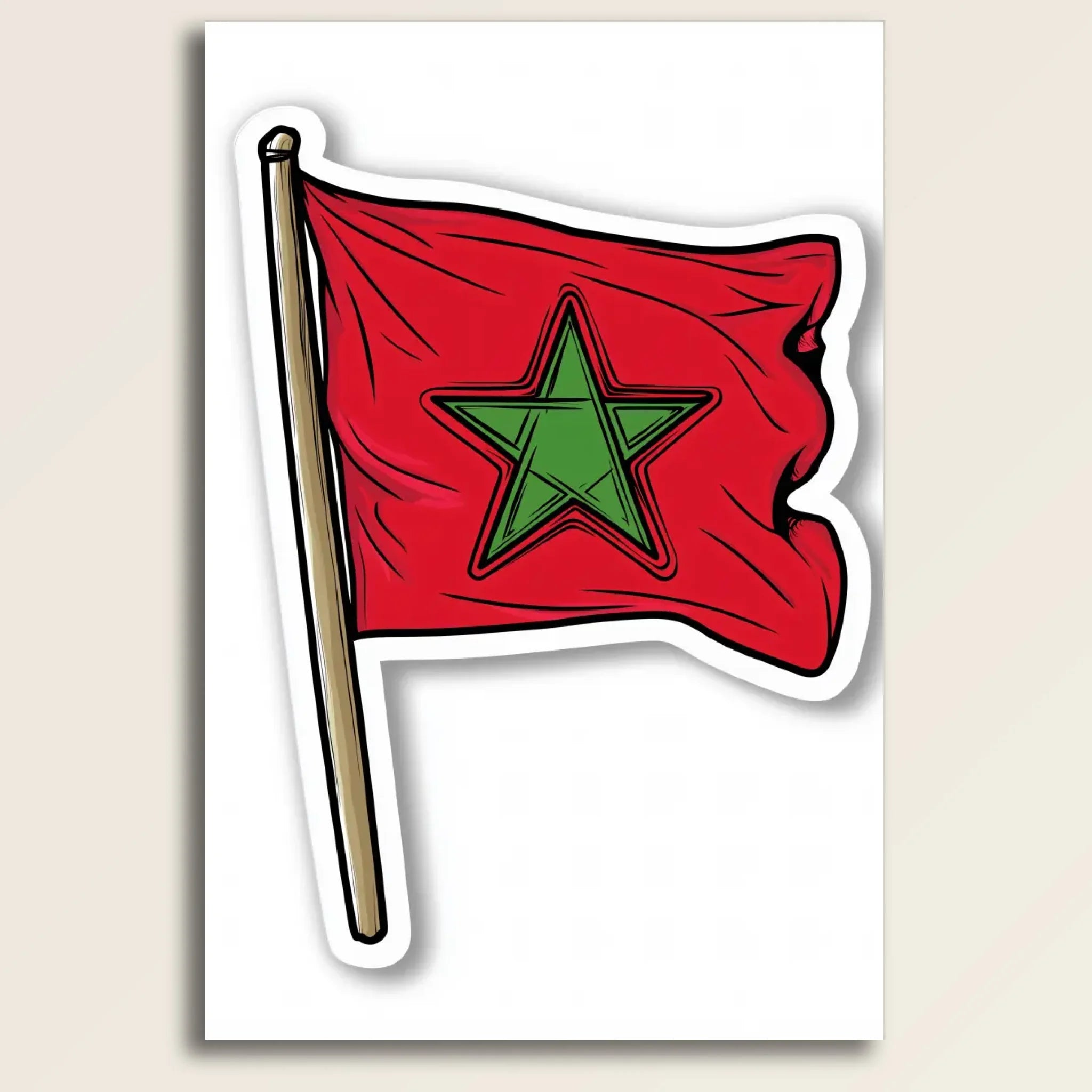 High-resolution visual of the Sticker flags wall art, shown either in a stylish interior setting or as a detailed product mockup.