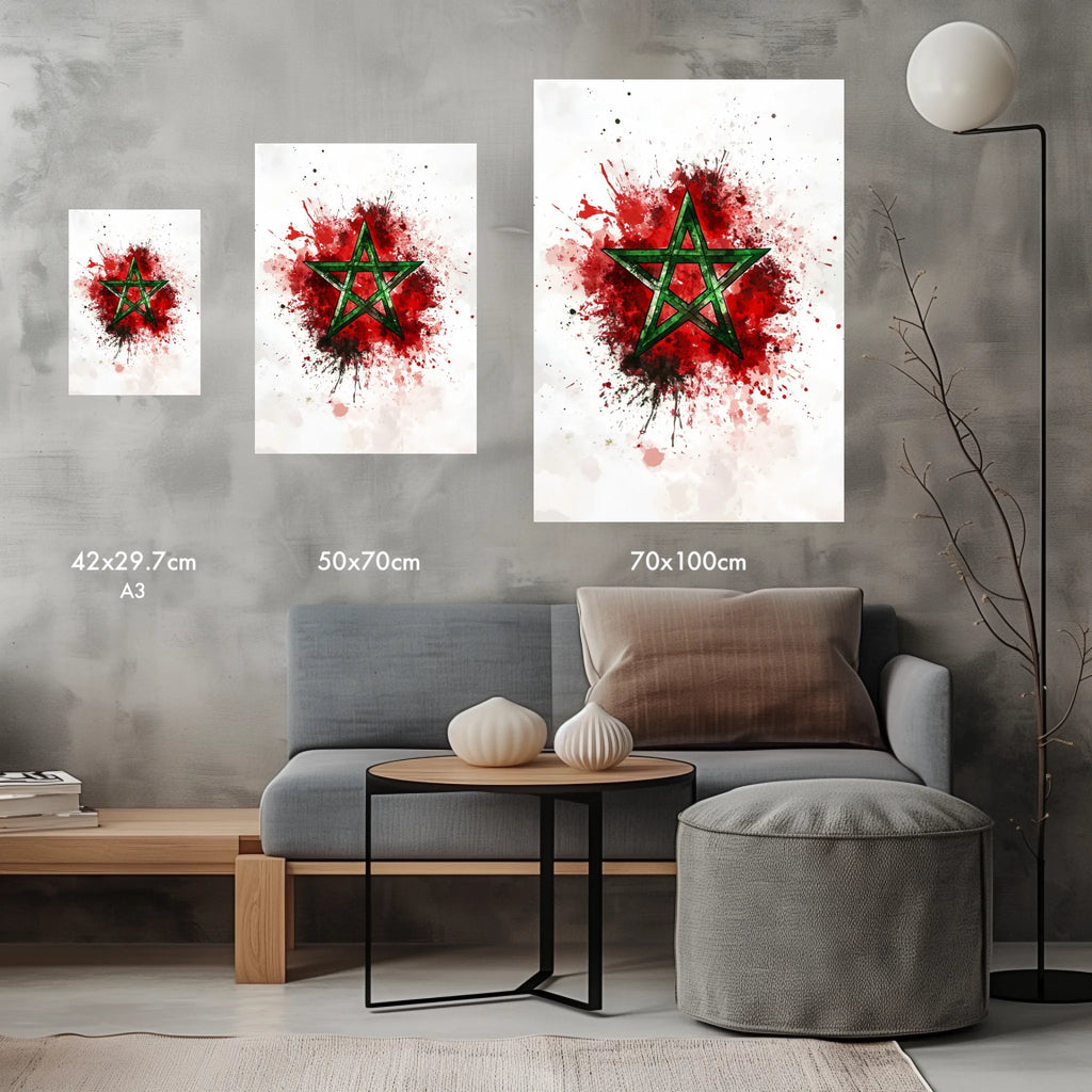 High-resolution visual of the Watercolor flags wall art, shown either in a stylish interior setting or as a detailed product mockup.