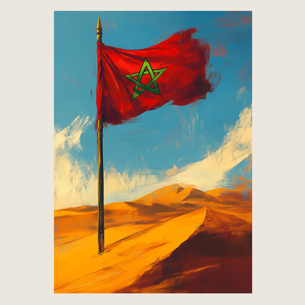 High-resolution visual of the Planted flags wall art, shown either in a stylish interior setting or as a detailed product mockup.