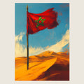 High-resolution visual of the Planted flags wall art, shown either in a stylish interior setting or as a detailed product mockup.